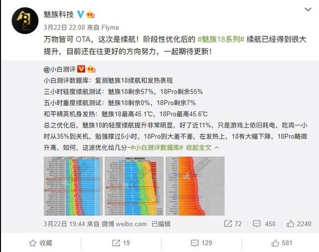 万物皆可OTA 魅族18再次迎来更新续航显著提升 