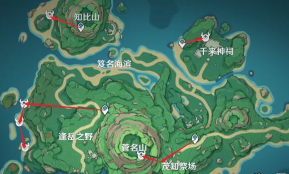 《原神》冬极白星突破材料收集路线介绍