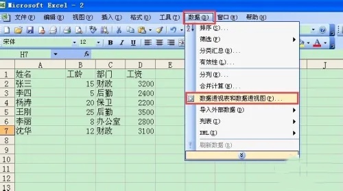 excel2003数据透视表怎么做？如何在Excel 2003中创建数据透视表