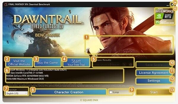 《最终幻想14》跑分软件是什么7.0Benchmark跑分软件1