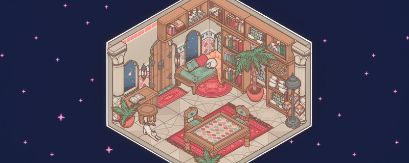 《造景贴纸：治愈小角落》第四关成就怎么解锁维京壁毯毛线球放织布机旁雕刻墙壁平凿放原木上幸福一家两木偶放一起1